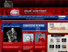 Tablet Screenshot of ourhistory.canadiens.com