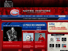 Tablet Screenshot of notrehistoire.canadiens.com